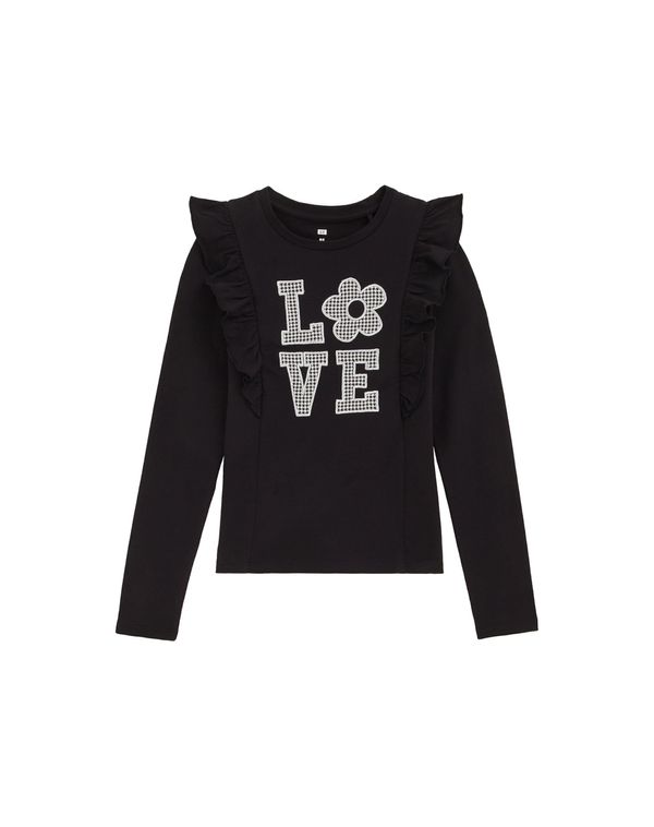 WE Fashion WE Fashion Majica  siva / crna