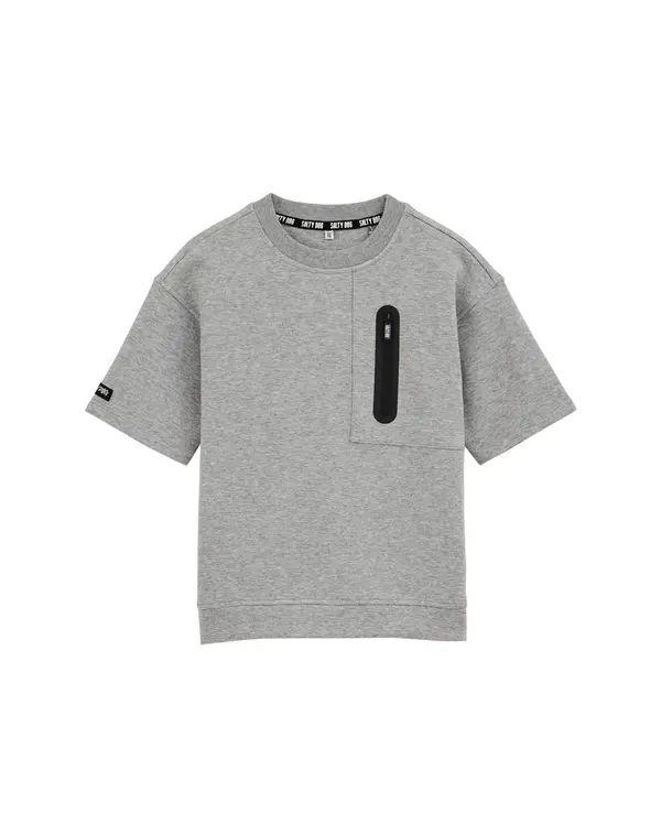 WE Fashion WE Fashion Majica  siva / crna