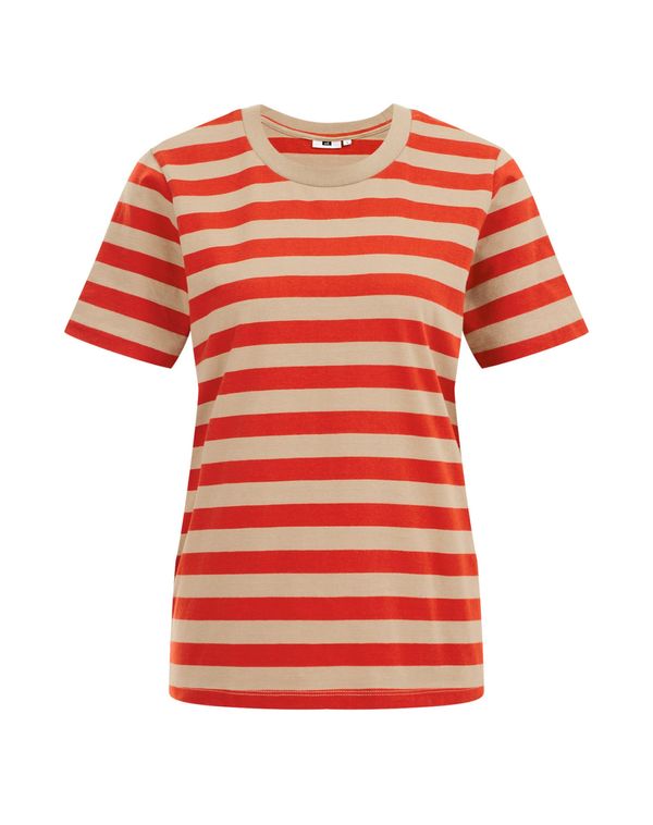 WE Fashion WE Fashion Majica  smeđa / crvena