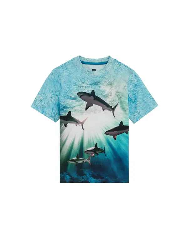 WE Fashion WE Fashion Majica  svijetloplava / petrol / crna