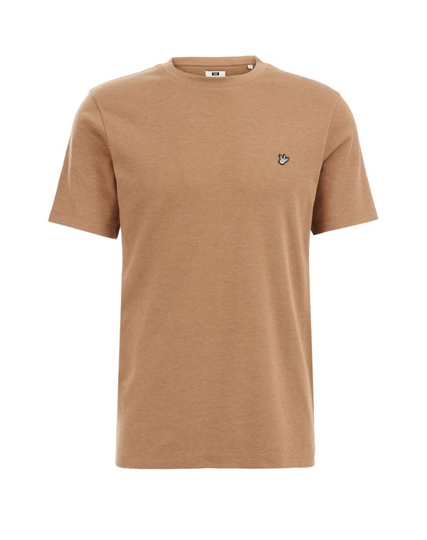 WE Fashion WE Fashion Majica  svijetlosmeđa / crna / bijela