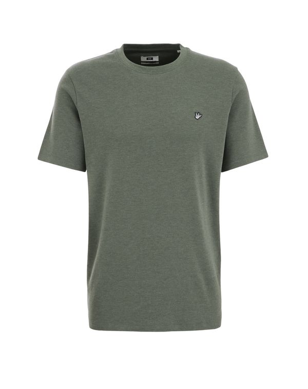 WE Fashion WE Fashion Majica  tamno zelena / bijela