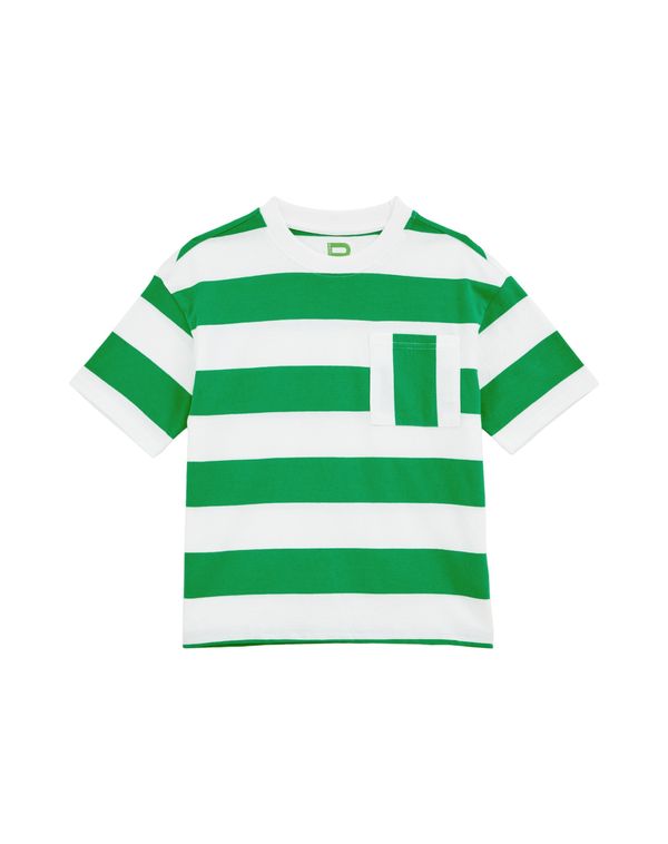 WE Fashion WE Fashion Majica  zelena / bijela