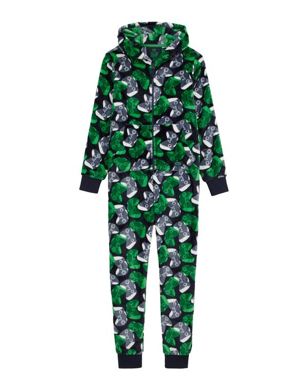 WE Fashion WE Fashion Pidžama set  noćno plava / antracit siva / travnato zelena / bijela