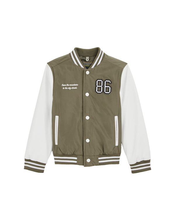 WE Fashion WE Fashion Prijelazna jakna  maslinasta / crna / bijela