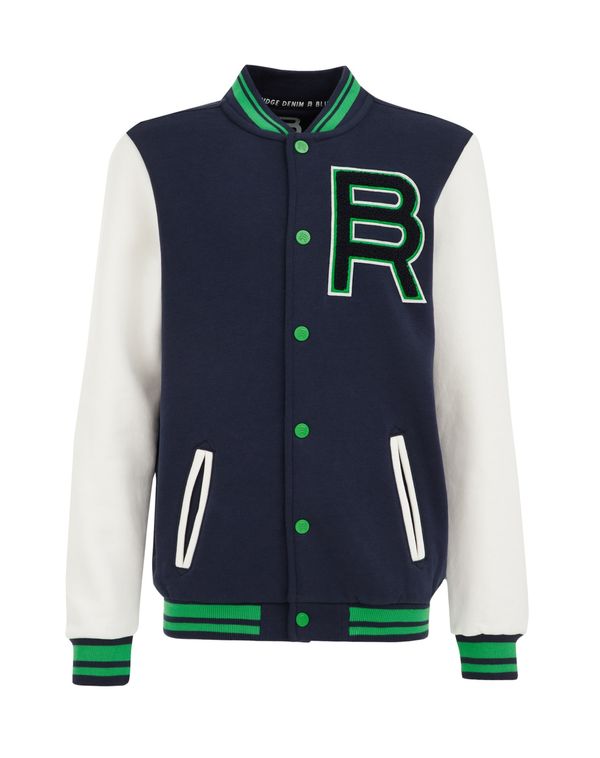 WE Fashion WE Fashion Prijelazna jakna  mornarsko plava / zelena / bijela