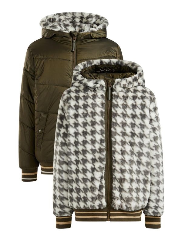 WE Fashion WE Fashion Prijelazna jakna  siva / kaki / bijela