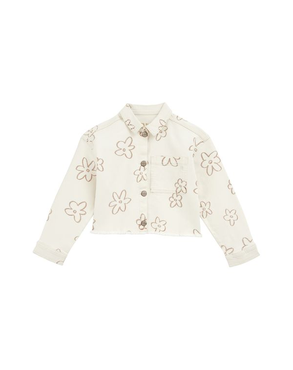 WE Fashion WE Fashion Prijelazna jakna  smeđa / prljavo bijela