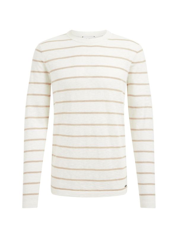 WE Fashion WE Fashion Pulover  bež / bijela