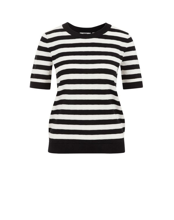 WE Fashion WE Fashion Pulover  crna / bijela