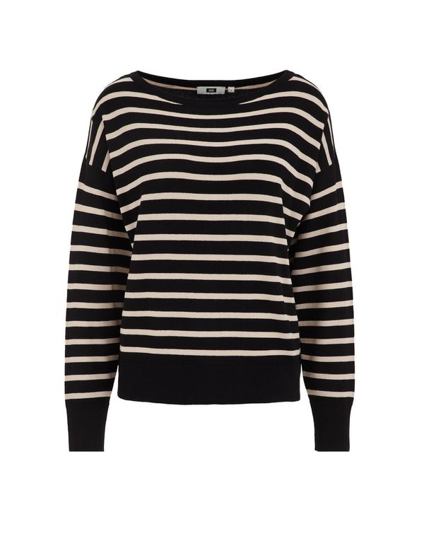 WE Fashion WE Fashion Pulover  crna / bijela