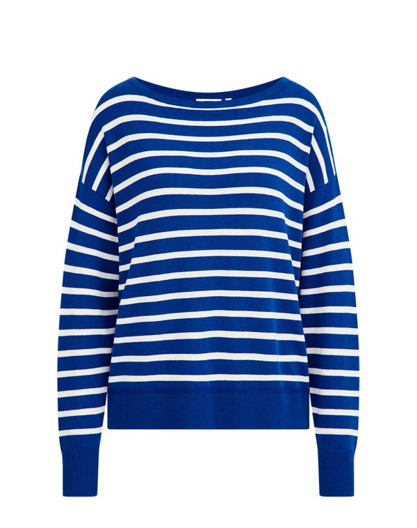 WE Fashion WE Fashion Pulover  kobalt plava / bijela