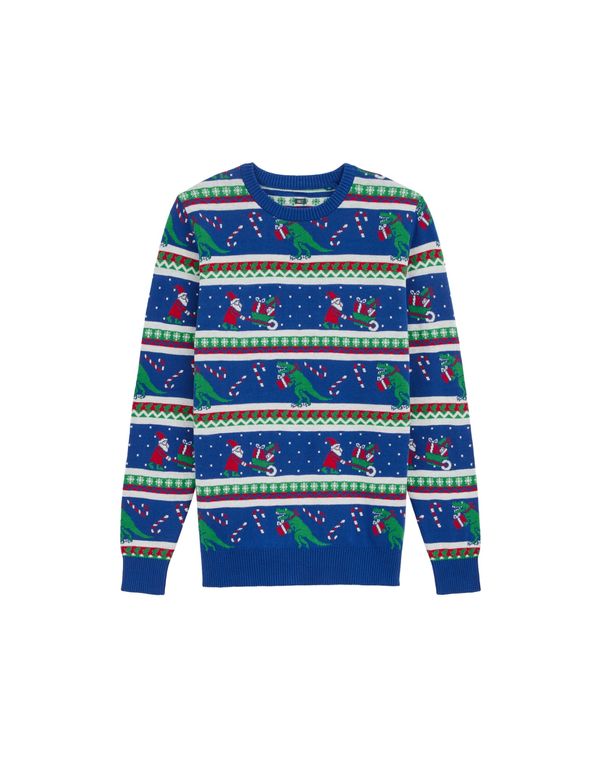 WE Fashion WE Fashion Pulover  plava / tamno plava