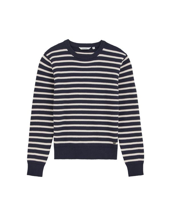 WE Fashion WE Fashion Pulover  tamno plava / prljavo bijela