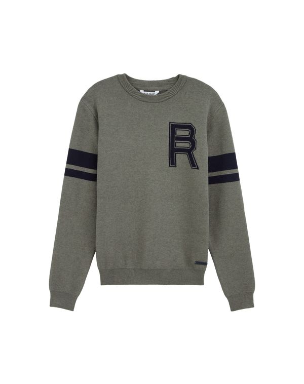 WE Fashion WE Fashion Pulover  tamno zelena / crna