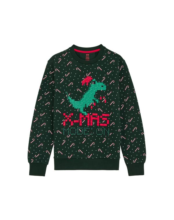 WE Fashion WE Fashion Pulover  tamno zelena / miks boja