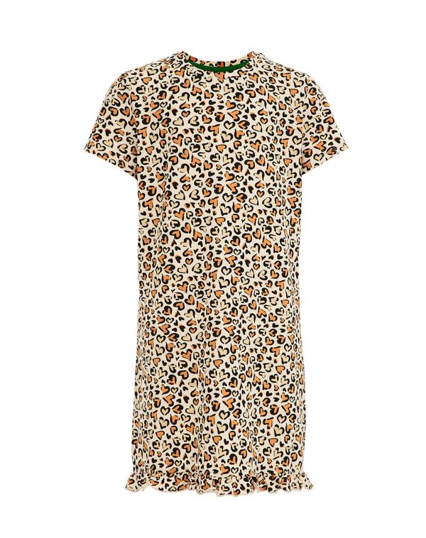 WE Fashion WE Fashion Spavaćica košulja  bež / narančasta