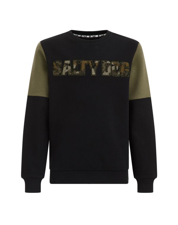 WE Fashion WE Fashion Sweater majica  maslinasta / crna