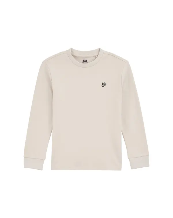 WE Fashion WE Fashion Sweater majica  svijetlobež / crna / bijela