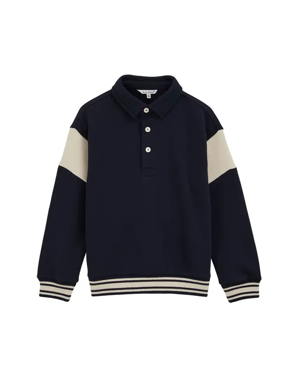 WE Fashion WE Fashion Sweater majica  svijetlobež / morsko plava