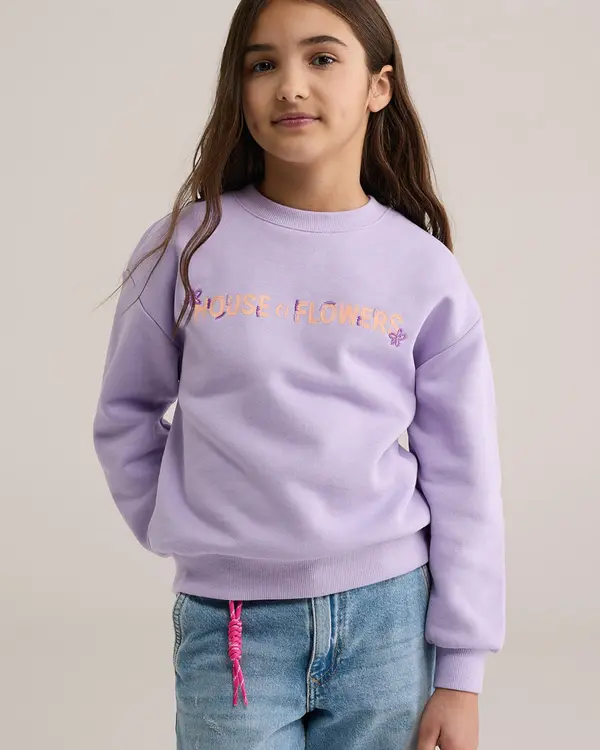 WE Fashion WE Fashion Sweater majica  svijetloljubičasta / tamno ljubičasta / breskva