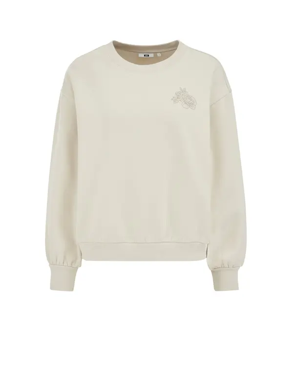 WE Fashion WE Fashion Sweater majica  tamno bež / karamela / bijela