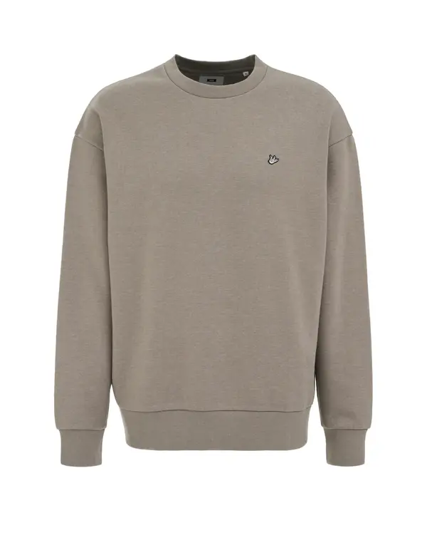 WE Fashion WE Fashion Sweater majica  taupe siva / crna / bijela