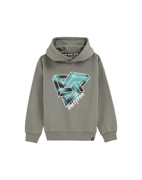 WE Fashion WE Fashion Sweater majica  tirkiz / tamno zelena / crna / bijela