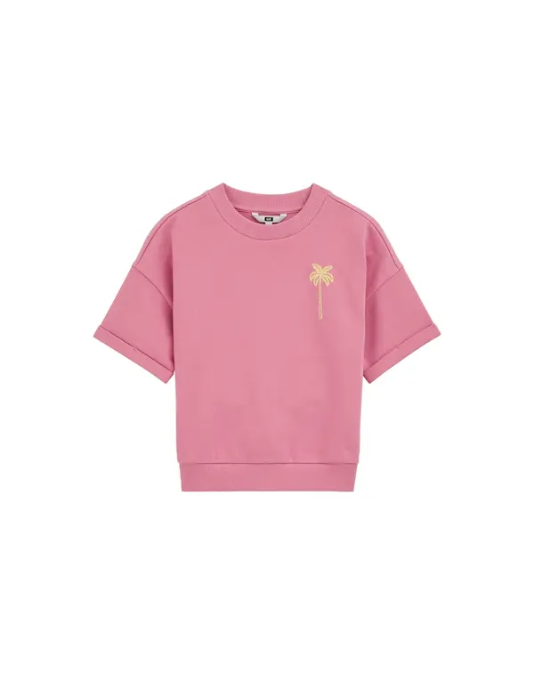 WE Fashion WE Fashion Sweater majica  žuta / svijetloroza / pastelno crvena / bijela