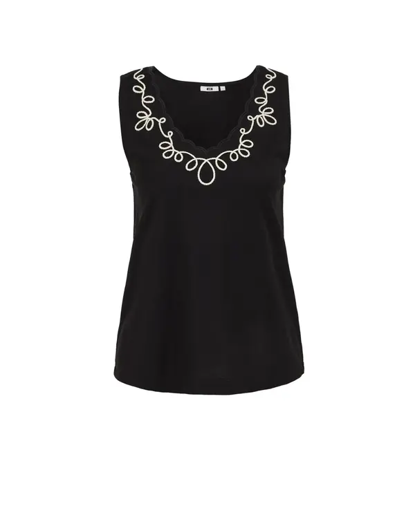 WE Fashion WE Fashion Top  crna / bijela