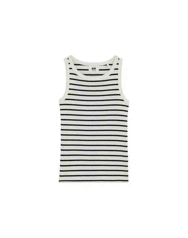 WE Fashion WE Fashion Top  crna / prljavo bijela