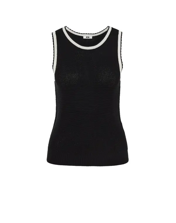 WE Fashion WE Fashion Top s naramenicama  crna / bijela