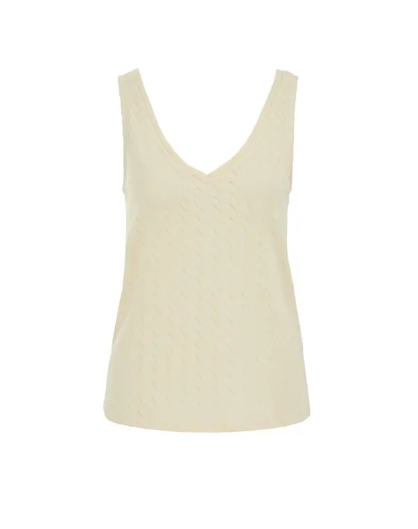 WE Fashion WE Fashion Top s naramenicama  pastelno žuta