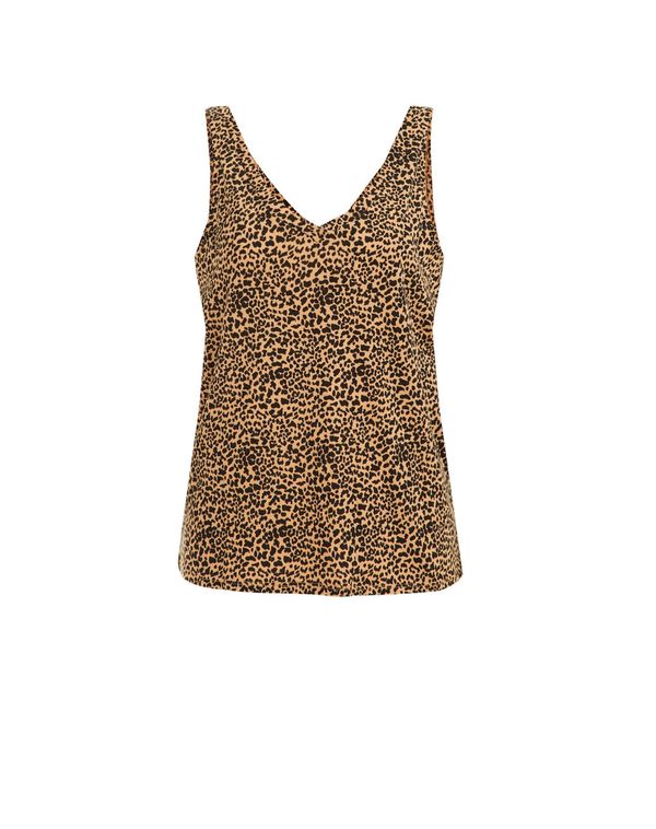 WE Fashion WE Fashion Top  svijetlosmeđa / crna