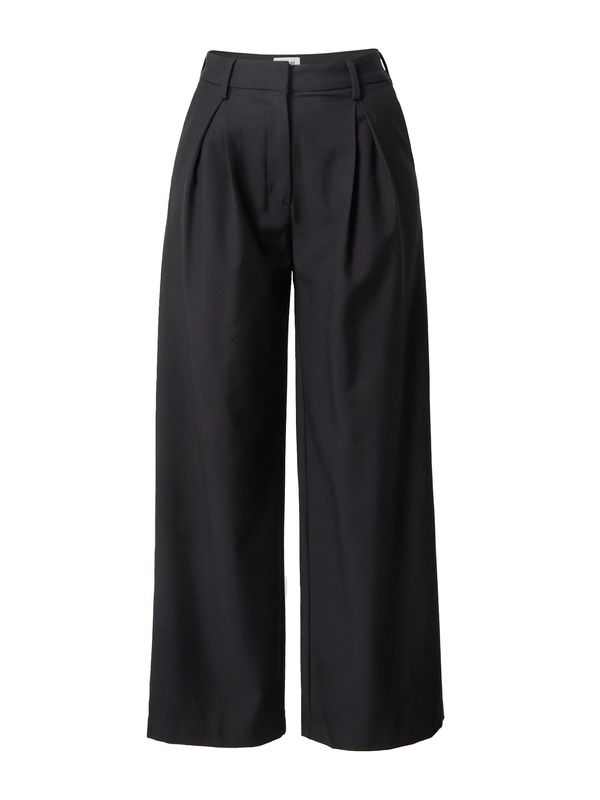 WEEKDAY WEEKDAY Hlače s naborima 'Lilah'  crna