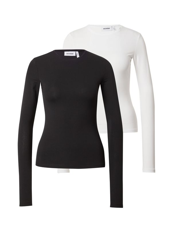 WEEKDAY WEEKDAY Majica  crna / bijela