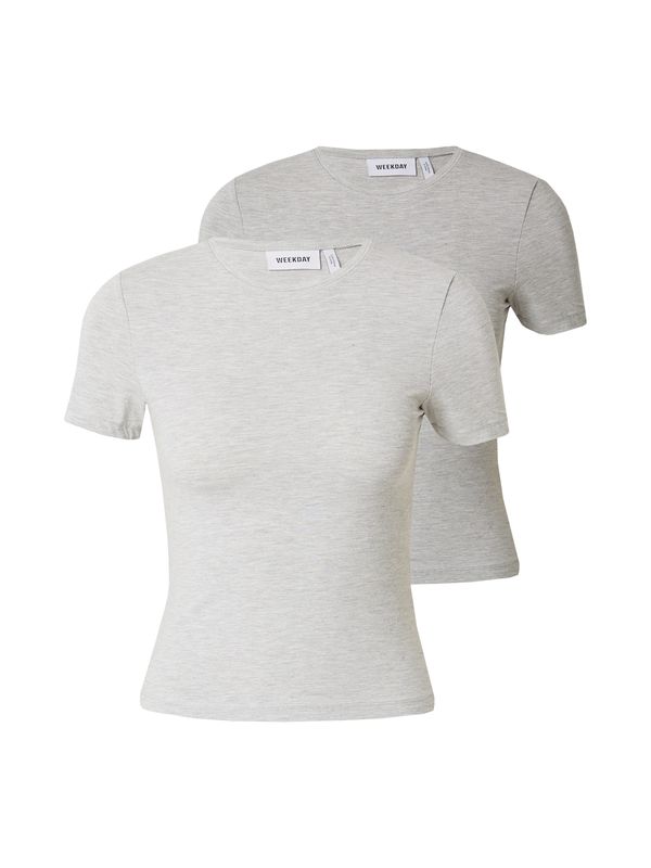 WEEKDAY WEEKDAY Majica  svijetlosiva / siva melange