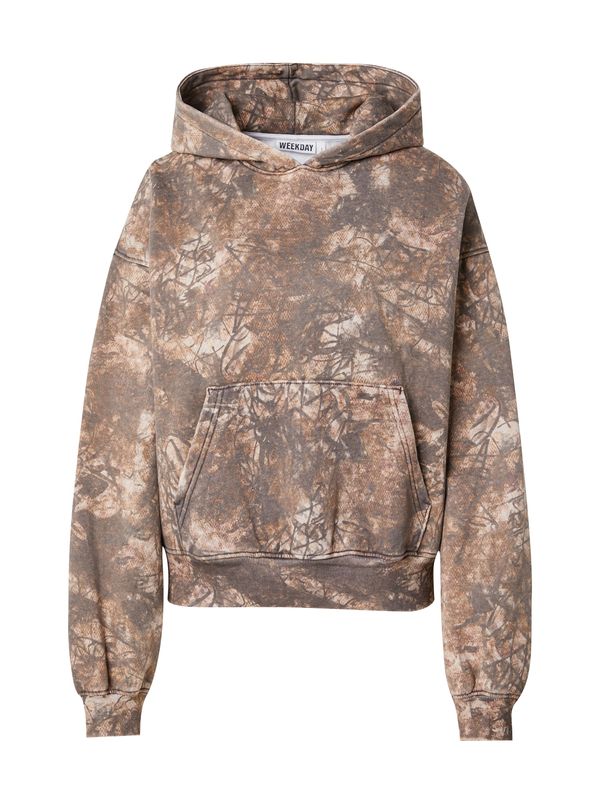 WEEKDAY WEEKDAY Sweater majica 'Carla'  svijetlobež / smeđa / kaki