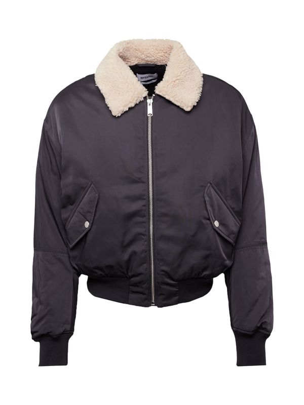 WEEKDAY WEEKDAY Zimska jakna 'Timo'  antracit siva / vuneno bijela