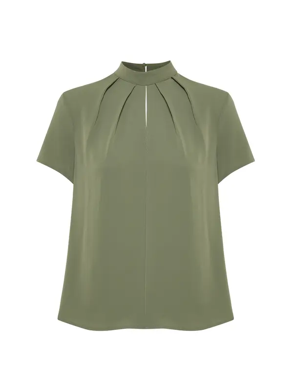 Willa Willa Bluza 'ALEXANDRA TUCK NECK TOP'  zelena