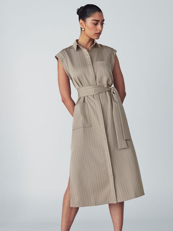 Willa Willa Košulja haljina 'Kobe'  taupe siva / bijela