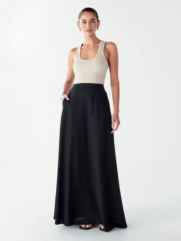 Willa Willa Suknja 'ISLA MAXI SKIRT'  crna