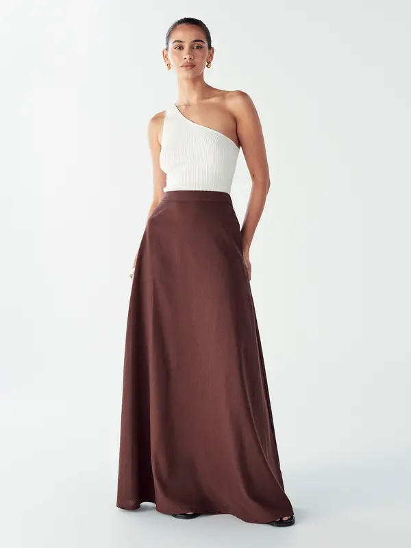 Willa Willa Suknja 'ISLA MAXI SKIRT'  smeđa