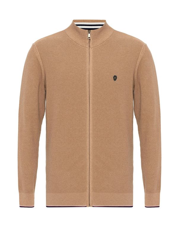 Williot Williot Kardigan 'Gomera'  bež / mornarsko plava / crvena / crna