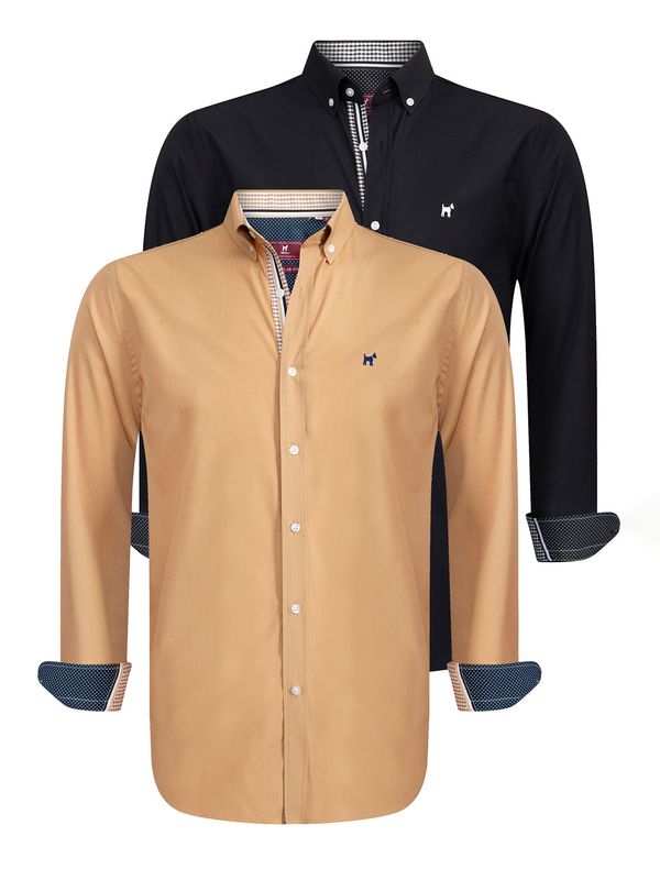 Williot Williot Košulja  bež / crna / bijela