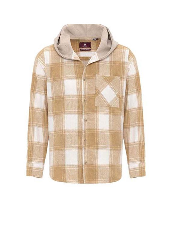 Williot Williot Košulja 'Mattias'  cappuccino / svijetlosmeđa / bijela