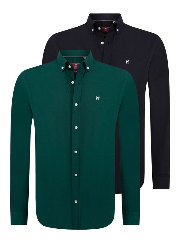 Williot Williot Košulja  zelena / crna / bijela