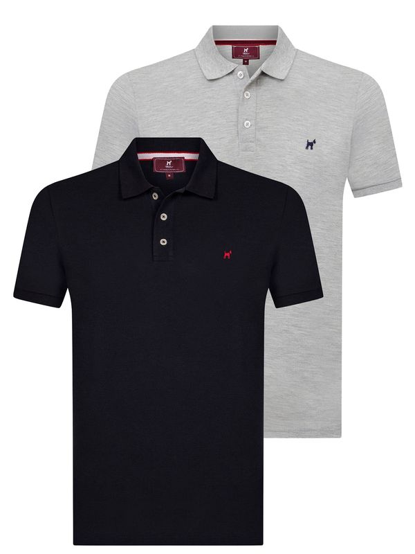 Williot Williot Majica  mornarsko plava / siva melange / crvena