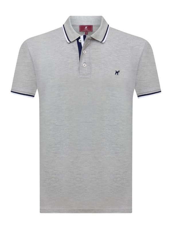 Williot Williot Majica  siva melange / crna / bijela