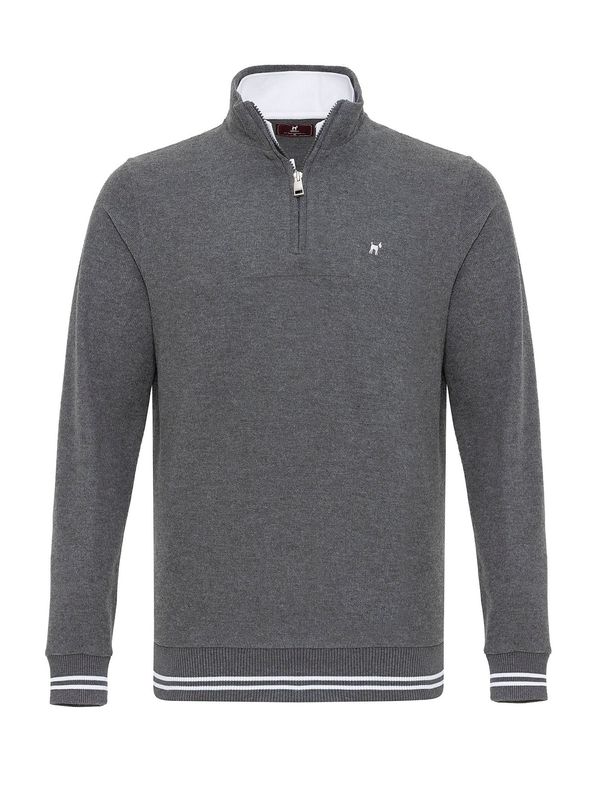 Williot Williot Pulover 'ARMANIE'  siva / siva melange / bijela